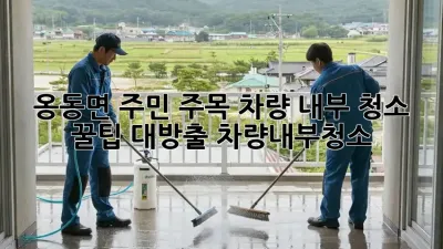 🚗✨ 옹동면 주민 주목! 차량 내부 청소 꿀팁 대방출! #차량내부청소