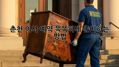 춘천 이사 예약, 똑똑하게 준비하는 방법!